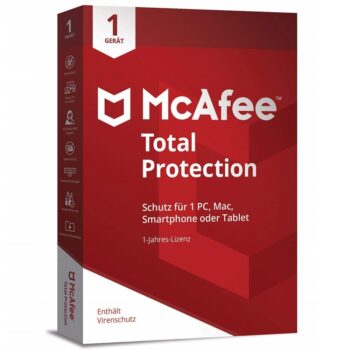 Mcafee Total Protection 2024 - 1 Year- Win, macOS, iOS and Android